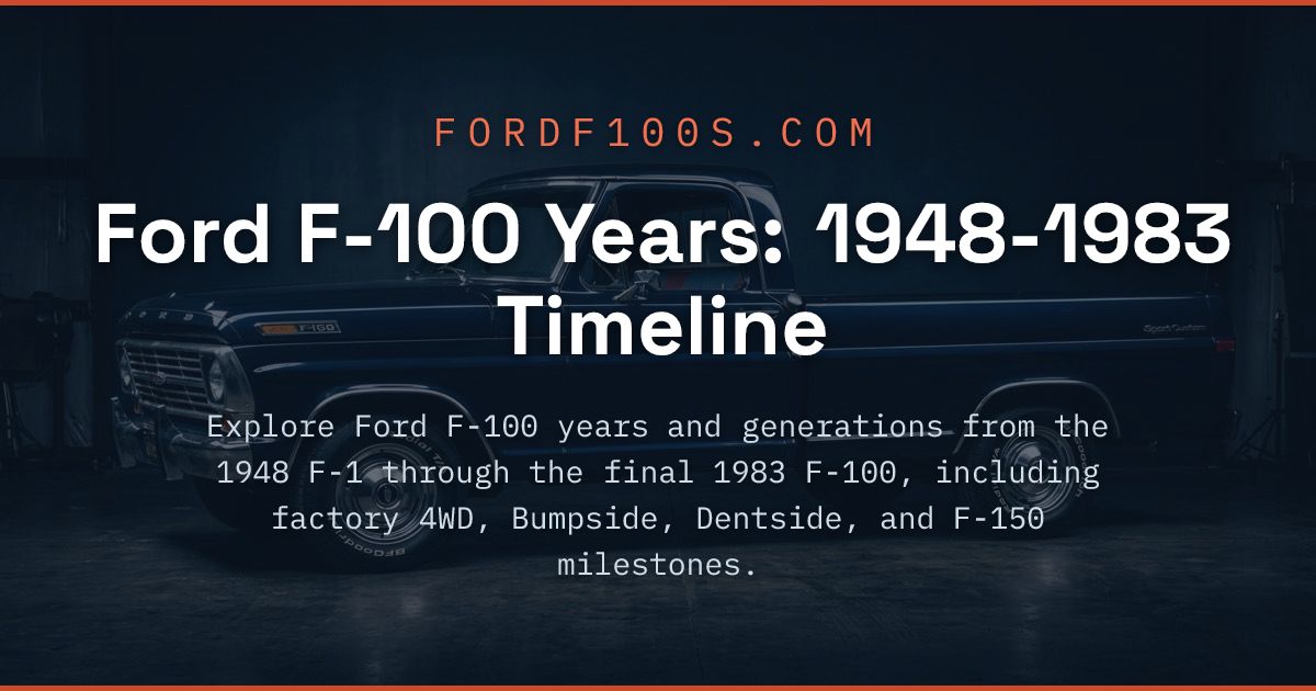 Ford F-100 Years: Complete 1948-1983 Timeline & Every Model Year ...